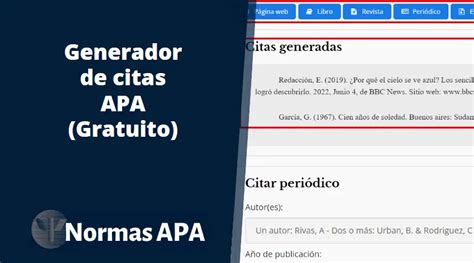 generador de citar en apa|Generador de Citas APA (Normas 2024) Online Rápido y Preciso.